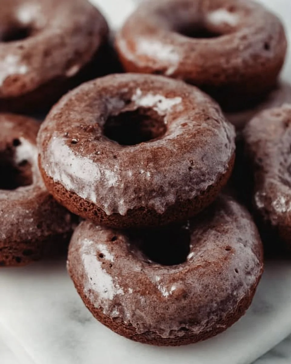 Baked Chocolate Cake Doughnuts