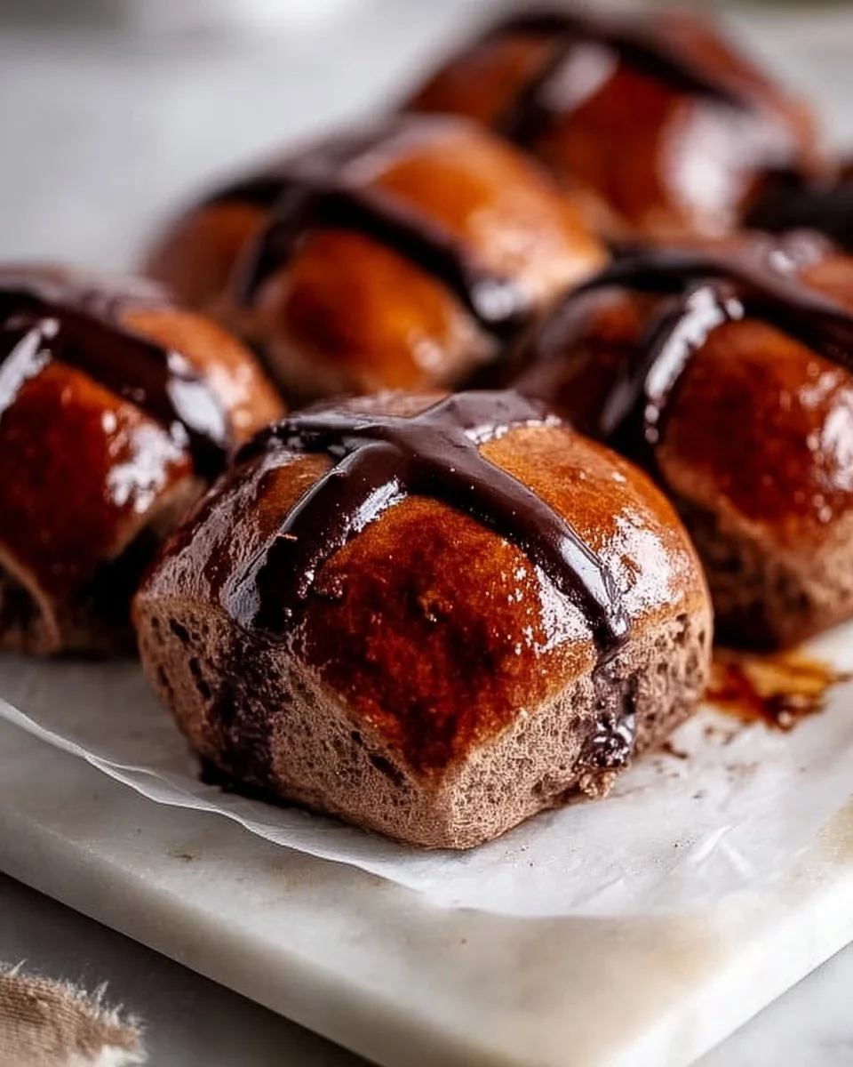 Brioche Chocolate Hot Cross Buns