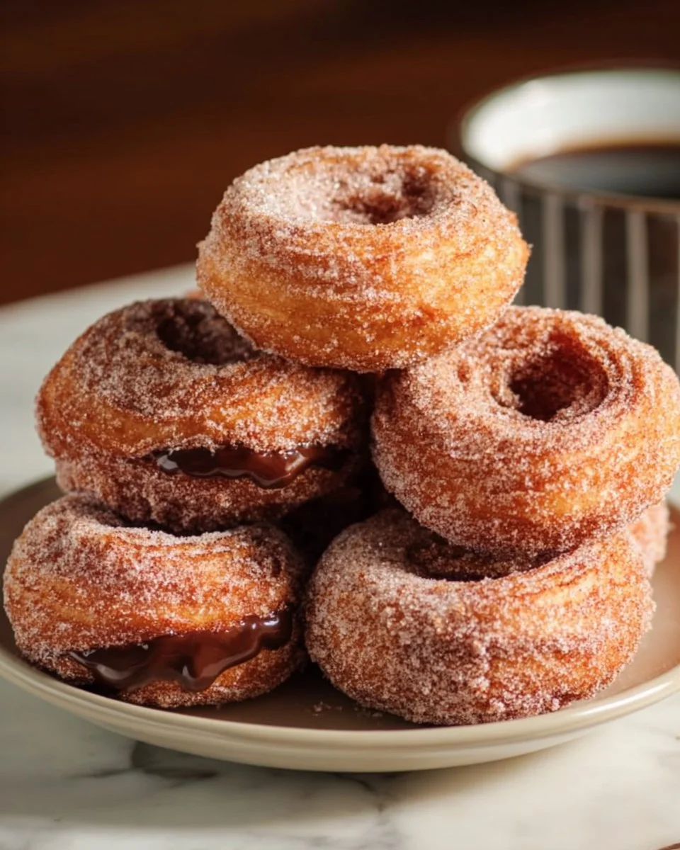 Chocolate-Stuffed Churro Donuts