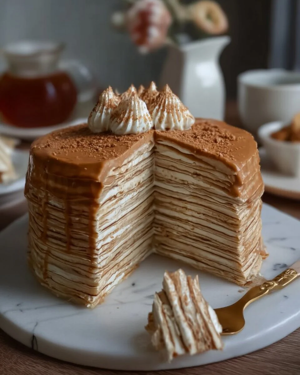Vanilla & Speculoos Crêpe Cake
