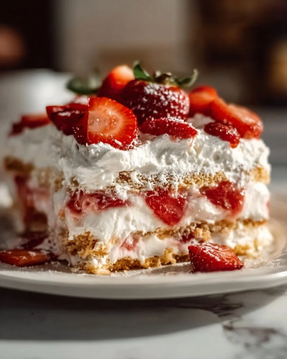 Strawberry Cream Cheese Icebox Cake
