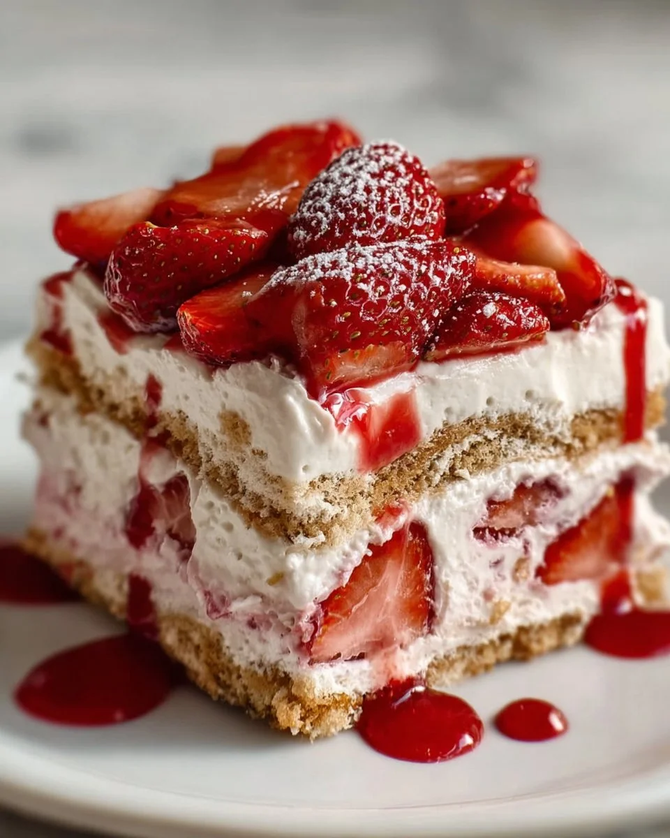 Strawberry Cream Cheese Icebox Cake