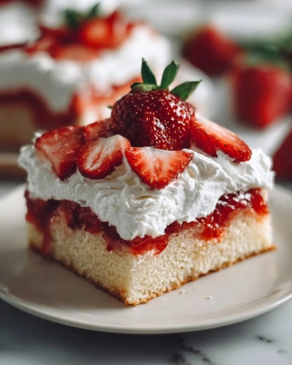 Easy Strawberry Shortcake Sheet Cake for a Crowd